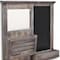 Homeroots Gray Wooden Wall Chalkboard with Side Storage Basket 379874 - alternate 5
